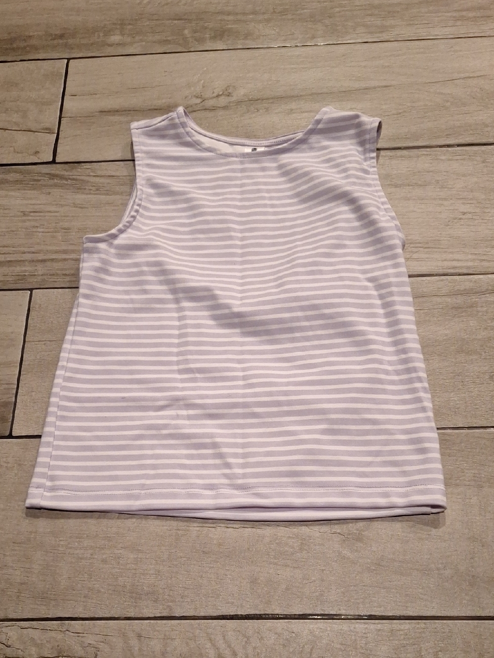 🦔Yogalicious Lavender & White Striped Girls' Tank Top🍦